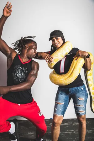 Playful_ Pose_with_ Python Wallpaper