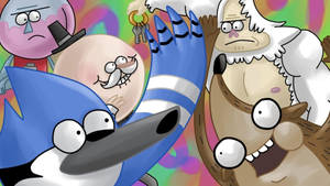 Playful Regular Show Wallpaper