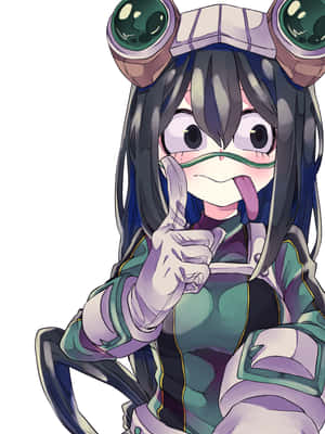 Playful Tsuyu Asui Wallpaper