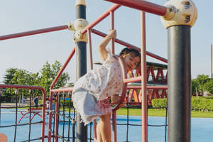 Playground Climbing Kid Wallpaper