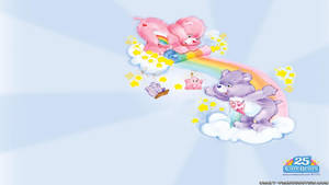 Playing Cute Care Bears Wallpaper