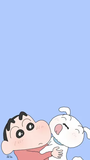 Playing Shiro And Shinchan Aesthetic Wallpaper