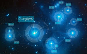 Pleiades Star Cluster Map Wallpaper