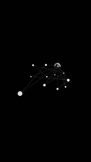 Plexus Lines And Nodes Pure Black Hd Phone Digital Artwork Wallpaper