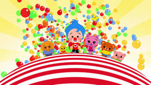 Plim Plim And Friends Balloon Shower Wallpaper