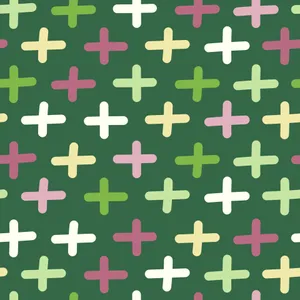 Plus Green Pattern Canvas Wallpaper