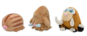 Plush Swinub Piloswine And Mamoswine Wallpaper