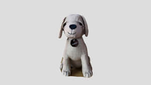 Plush Toy Dog Sitting Isolated Wallpaper