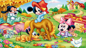 Pluto And Disney Babies Wallpaper