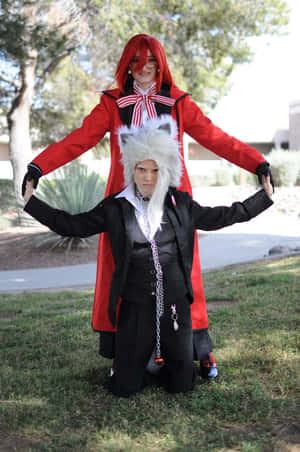 Pluto From Black Butler Showcasing His Fiery Skillset Wallpaper