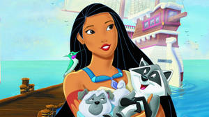 Pocahontas Holding Animals Wallpaper