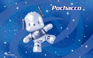 Pochacco Embracing The Cyber Y2k Aesthetic Wallpaper