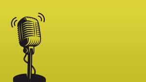 Podcast Microphone Graphic Wallpaper