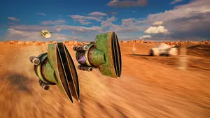 Podracers Competing In A Thrilling Race Wallpaper