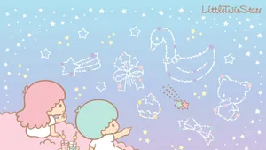 Pointing Little Twin Stars Wallpaper