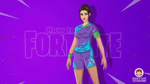 Poised Fortnite Skin Purple Wallpaper