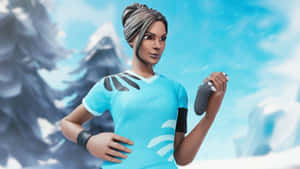 Poised Iced Fortnite Skin Wallpaper