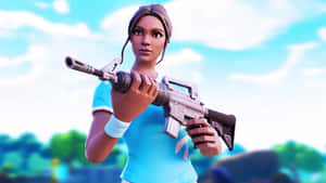 Poised Lady Shooter Wallpaper