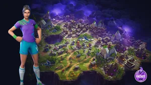 Poised Purple Fortnite Map Wallpaper