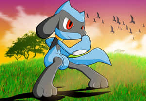 Poised Riolu Pokemon Wallpaper
