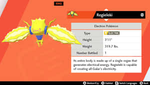 Pokedex Entry Of Regieleki Wallpaper