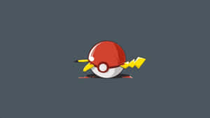 Pokemon Aesthetic Pikachu Inside Pokeball Wallpaper