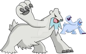 Pokémon Beartic Crawl Attack Wallpaper