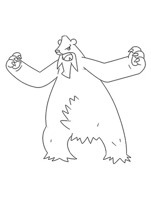 Pokémon Beartic Pencil Drawing Wallpaper