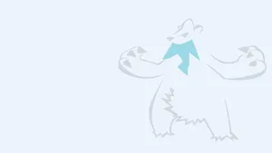 Pokémon Beartic White Minimal Wallpaper Wallpaper