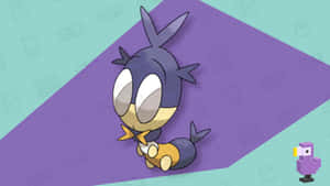 Pokémon Blipbug Purple And Green Wallpaper