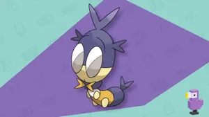 Pokémon Blipbug Purple And Green Wallpaper