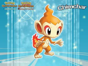 Pokemon Chimchar Blue Aesthetic Wallpaper