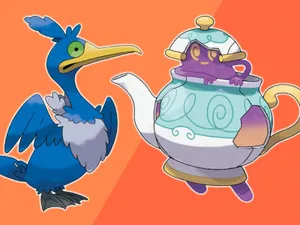 Pokémon Cramorant And Polteageist Wallpaper