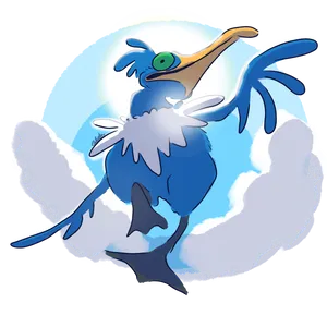 Pokémon Cramorant Flying To Moon Wallpaper