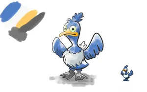 Pokémon Cramorant Funny Drawing Wallpaper