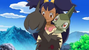 Pokemon Deino With Iris Wallpaper