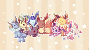 Pokemon Eevee Evolution Aesthetic Characters Wallpaper