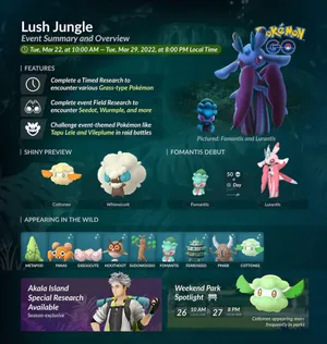 Pokémon Fomantis And Lurantis Lush Jungle Adventure Wallpaper