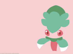 Pokémon Fomantis Pink Minimal Wallpaper