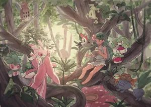 Pokémon Fomantis With Cute Pokémon Wallpaper