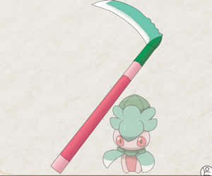 Pokémon Fomantis With Scythe Wallpaper