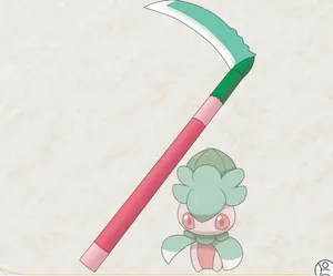 Pokémon Fomantis With Scythe Wallpaper