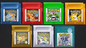 Pokemon Gameboy Cartridge Collection Wallpaper