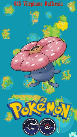 Pokemon Go Card With Vileplume Ruffresia Wallpaper