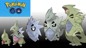 Pokemon Go Evolution Chain Larvitar Pupitar Tyranitar Wallpaper
