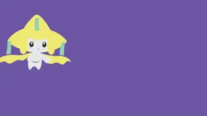 Pokemon Jirachi On Purple Wallpaper