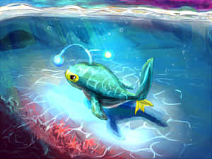 Pokemon Lanturn Swimming Underwater Wallpaper