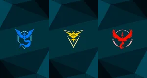 Pokemon Logos On A Black Background Wallpaper