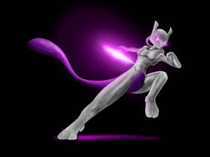 Pokemon Mewtwo In Action Wallpaper