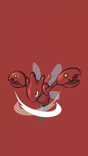 Pokemon Minimalist Scizor Mobile Wallpaper